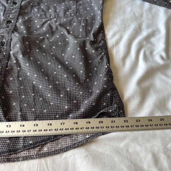 Wrangler X-Long Tails‎ Mens Long Sleeve Western Dress Shirt Long Sleeve Gray/Blk - Picture 12 of 13